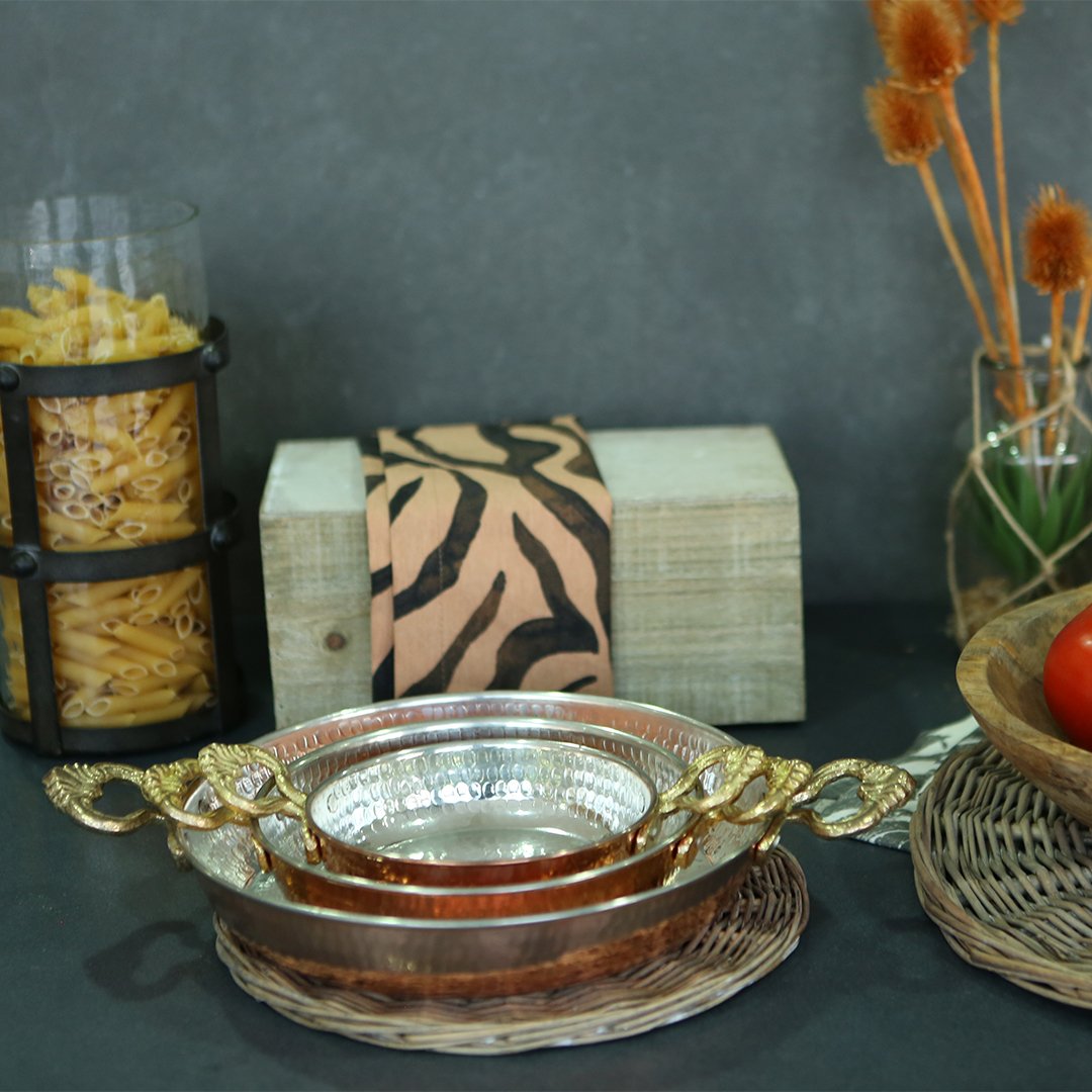 Fecra Bakır Sahan Set