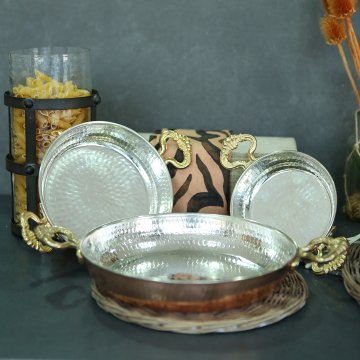 Fecra Bakır Sahan Set