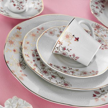 Kütahya Porselen Lindos 83 Parça 62748 Desen Yemek Takımı