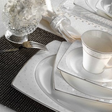 Kütahya Porselen Aliza Bone 83 Parça 70101 Desenli Yemek Takımı
