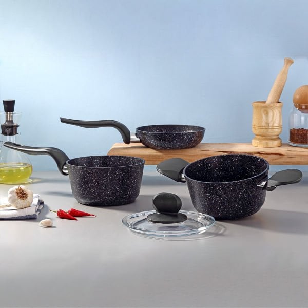 Fecra Starry 4 Parça Mini Granit Tencere Seti