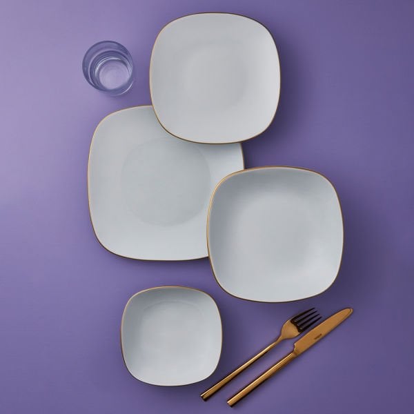 Güral Porselen Mimoza 24 Parça Yemek Takımı Gold