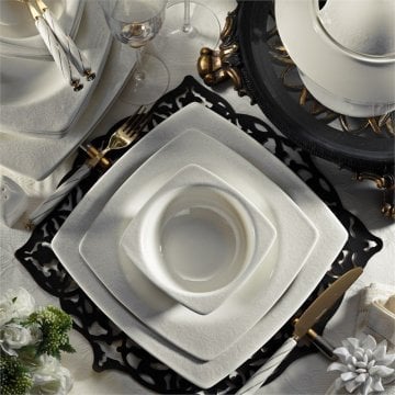 Kütahya Porselen Bone Mare 62 Parça 9559 Desen Yemek Takımı