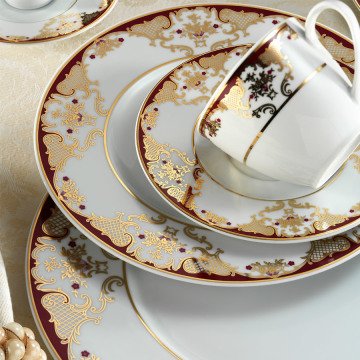 Kütahya Porselen 83 Parça 8458A Desenli Yemek Takımı