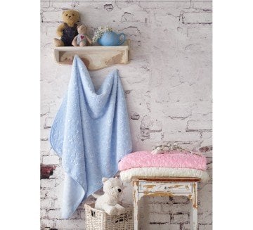 Cotton Box Emboss Bebek Battaniye Pembe