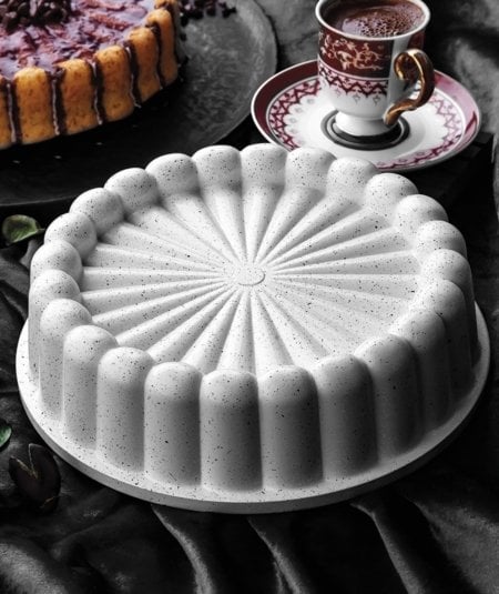 Acar Döküm Yanmaz Yapışmaz Tart Kalıbı Beyaz