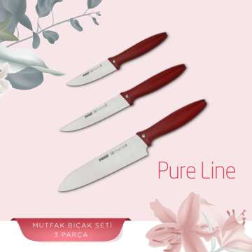 Pirge Pure Line Bıçak Seti 3'lü