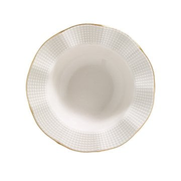 Kütahya Porselen Milena Krem Fileli 83 Parça Yemek Takımı