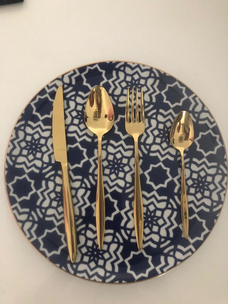 Aryıldız Elegant Gold Pvd 24 Parça Çatal Kaşık Bıçak Takımı