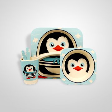 Fecra Bambu Fiber 5 Parça Mama Seti Penguen
