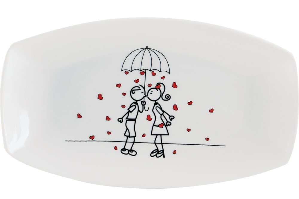 Porland Kaya&Maya Aşkı Kayık Tabak 23x14cm