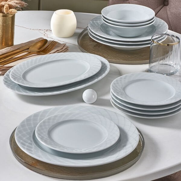 Güral Porselen Alfa 51 Parça Yemek Takımı Filesiz