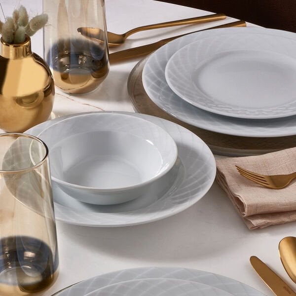 Güral Porselen Alfa 51 Parça Yemek Takımı Filesiz