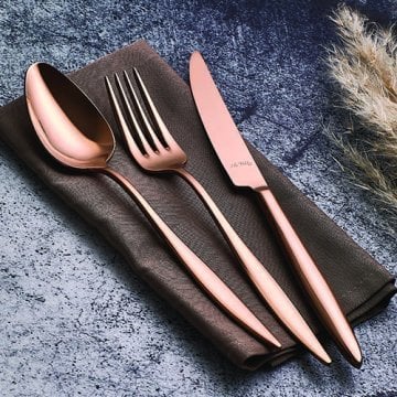 Aryıldız 24 Parça Elegant Çatal Kaşık Bıçak Bronz