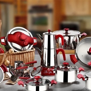 Aryıldız King Cam İdeal 22 Parça Rose Tencere Takımı