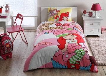 Taç Lisanslı Nevresim Takımı Strawberry Shortcake Cute