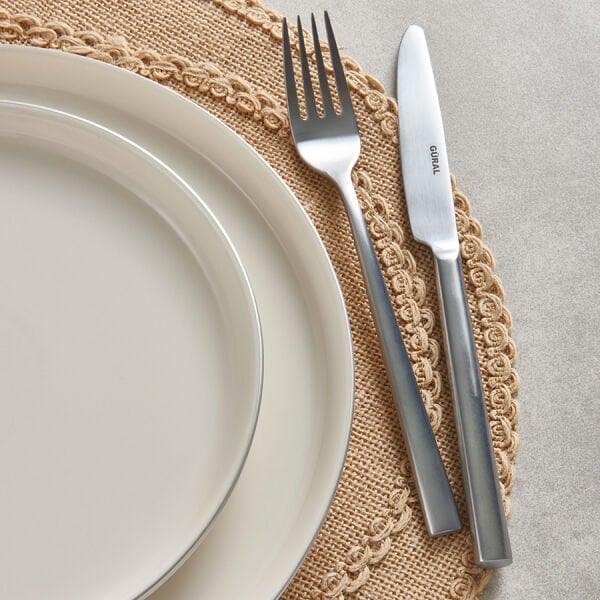 Güral Porselen Bilbao 60 Parça Yemek Takımı Platin Fileli