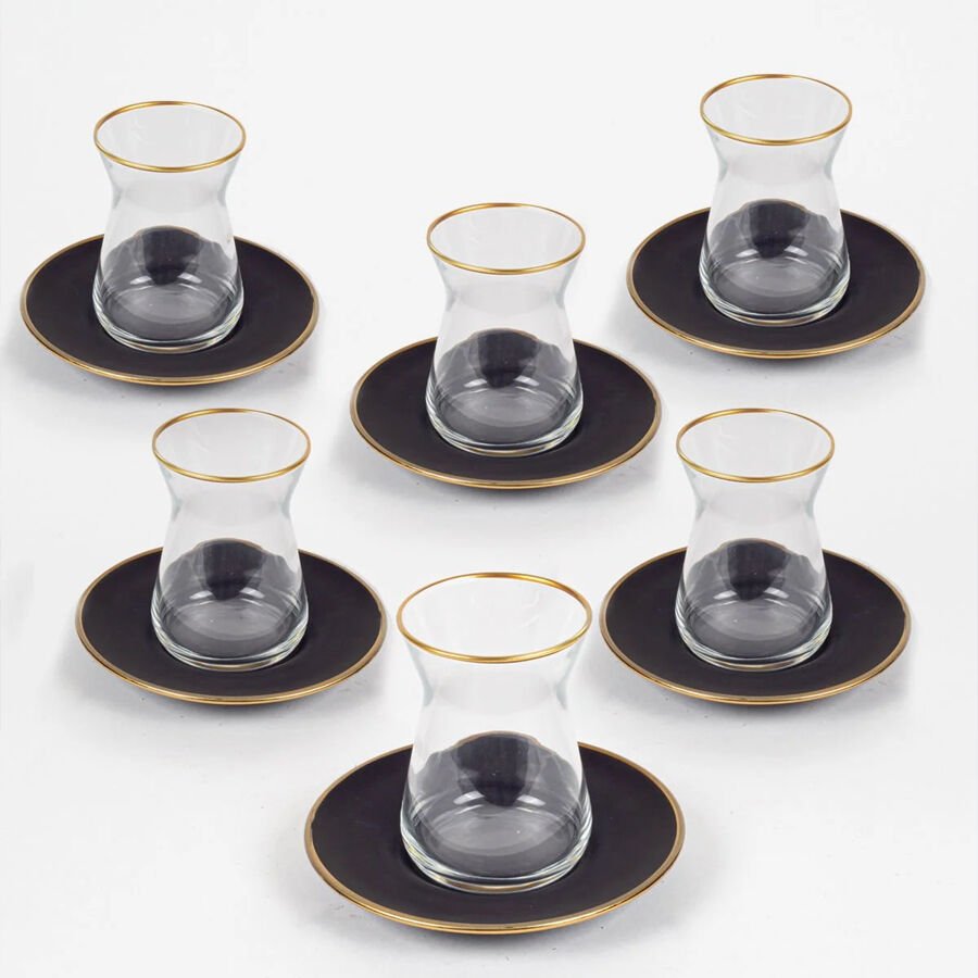 Rakle Black 12 Parça Çay Seti