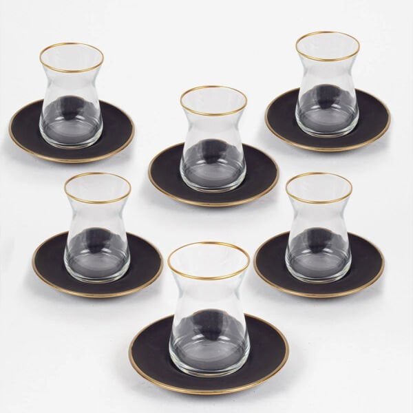 Rakle Black 12 Parça Çay Seti