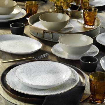 Kütahya Porselen Nanopor 52 Parça 895037 Desenli Yemek Takımı