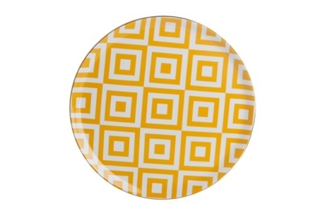 Porland Morocco Düz Tabak Desen4 Sarı 28cm