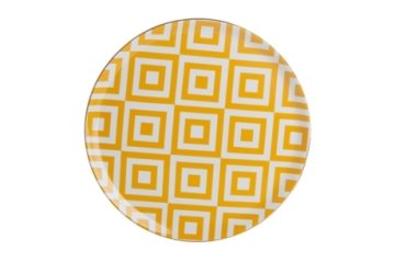 Porland Morocco Düz Tabak Desen4 Sarı 28cm