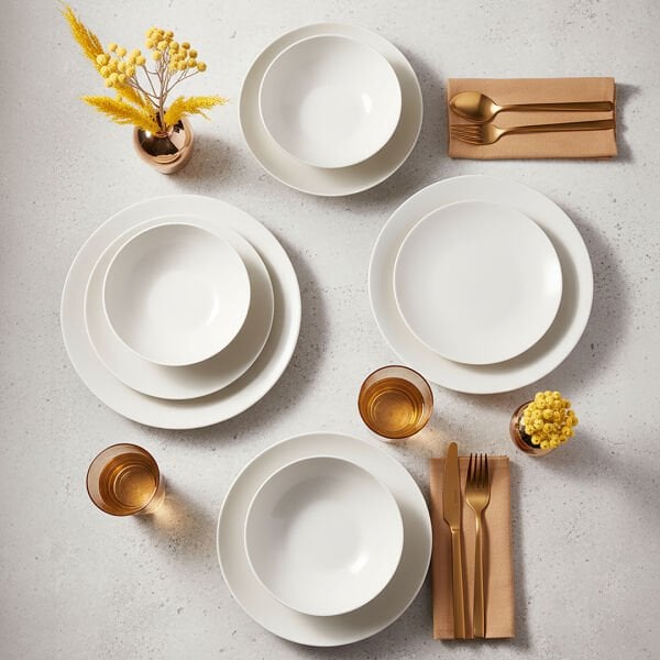 Güral Porselen Atina 60 Parça Yemek Takımı Filesiz