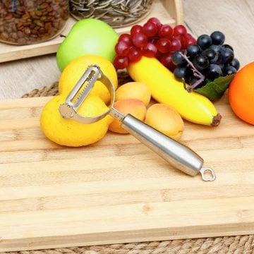 Fecra Metal Saplı 3 Fonksiyonlu Sebze Meyve Soyacak