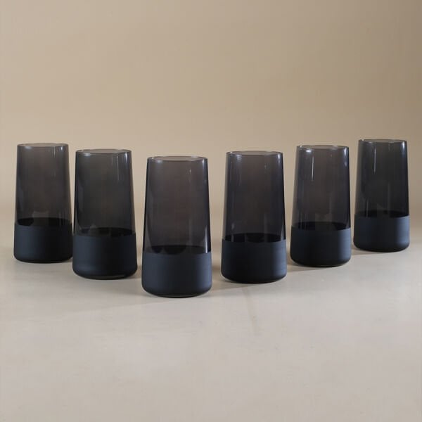 Rakle Matte 6'lı Meşrubat Bardağı Seti Siyah