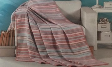 Brielle Tek Kişilik Dört Mevsim Pamuklu Battaniye Pembe