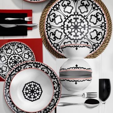 Kütahya Porselen 596612 Desen 24 Parça Yemek Seti