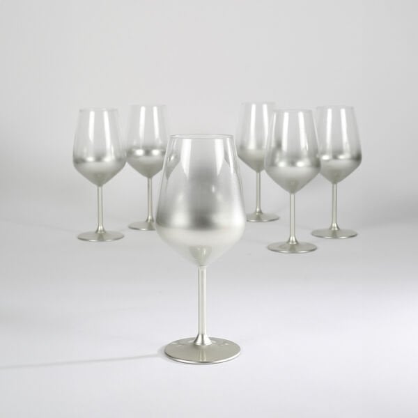 Rakle Glow 6'lı Su Kadehi Seti Gümüş