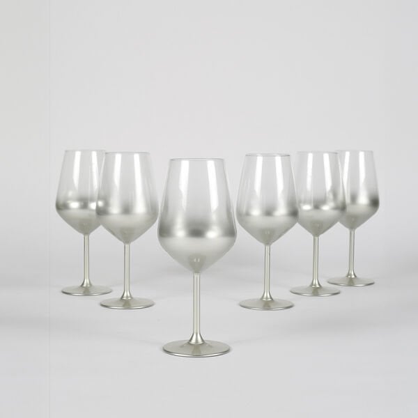 Rakle Glow 6'lı Su Kadehi Seti Gümüş