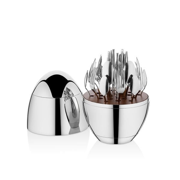 Fecra Silver Egg Standlı 24 Parça Çatal Kaşık Bıçak Takımı