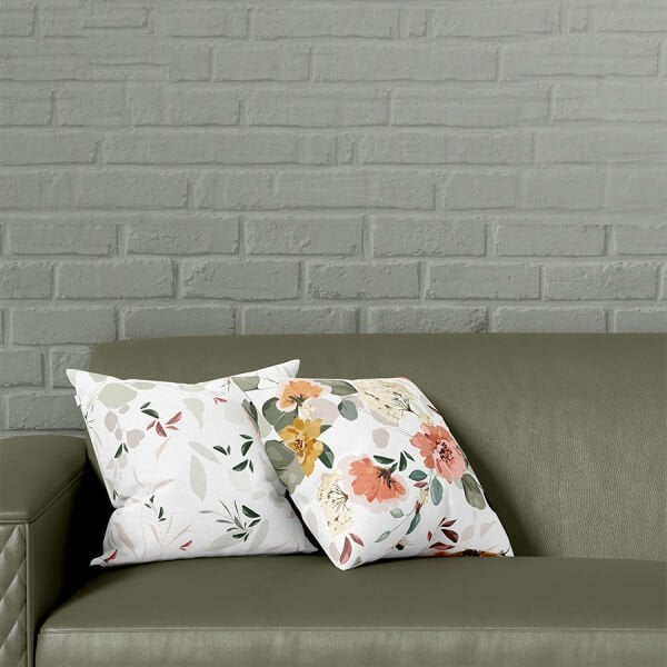 Fecra Çiçek Bahçesi Desenli Kırlent Kılıfı 43*43 2'Li