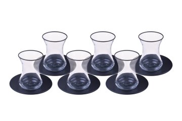 Bambum Sumara 12 Parça Metal Altlıklı Çay Seti