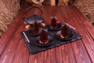 Bambum Sumara 12 Parça Metal Altlıklı Çay Seti