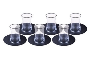 Bambum Sumara 12 Parça Metal Altlıklı Çay Seti