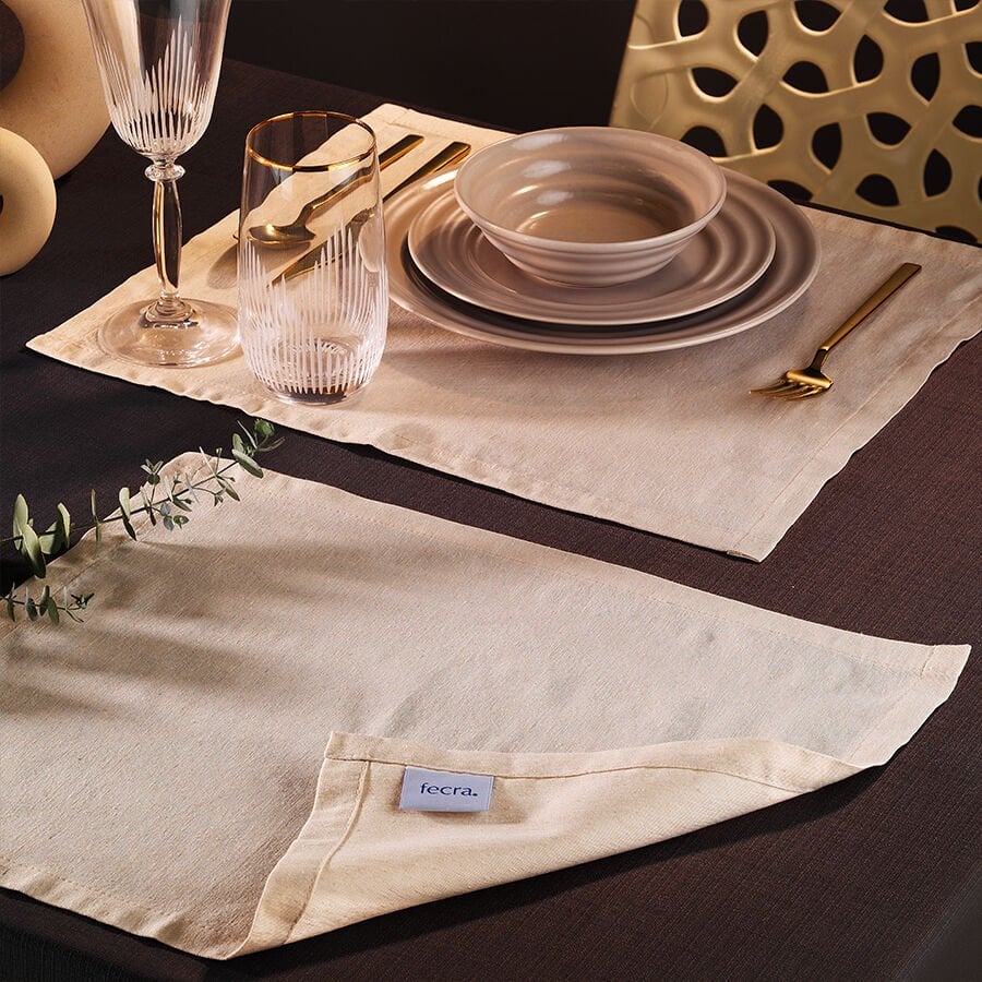 Fecra Dora 6'lı Keten Amerikan Servis 35*45 cm