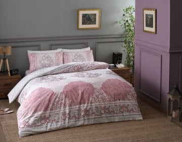 Taç Ranforce Nevresim Takımı Aryan ÇK V02-Pembe