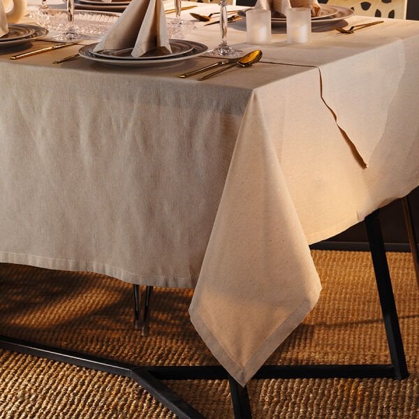 Fecra Dora Keten Düz Masa örtüsü 80*80 cm