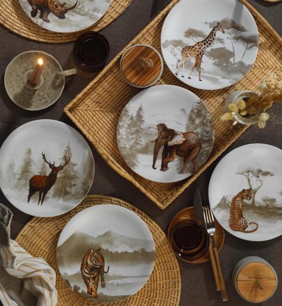 Kütahya Porselen Wild Jungle 6'lı Pasta Takımı