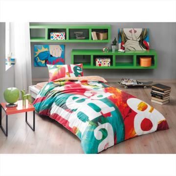 Taç Ranforce Nevresim Takımı Pop Art TK V01-Oranj