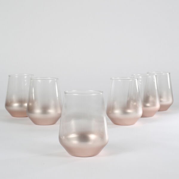 Rakle Glow 6'lı Su Bardağı Seti Rose
