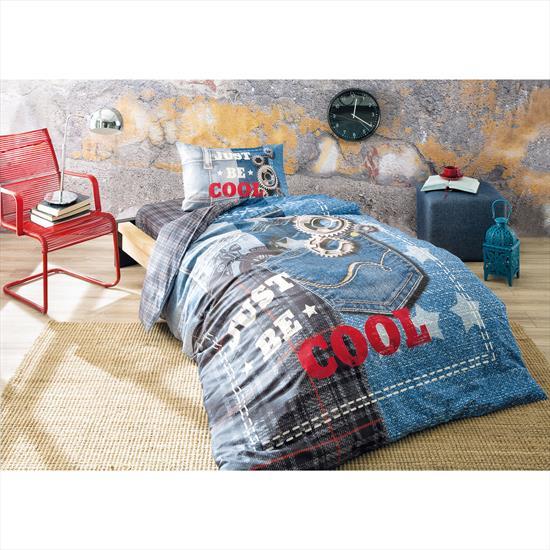 Taç Ranforce Nevresim Takımı Cool TK V01-Mavi
