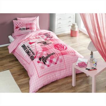 Taç Ranforce Nevresim Takımı Time TK V02-Pembe
