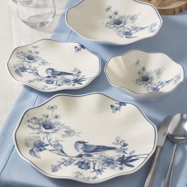 Güral Porselen Nesrin 24 Parça 6 Kişilik Bone Yemek Takımı