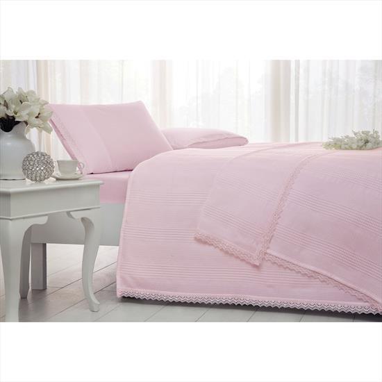 Taç Dekoratif Örtü Seti ÇK Pembe
