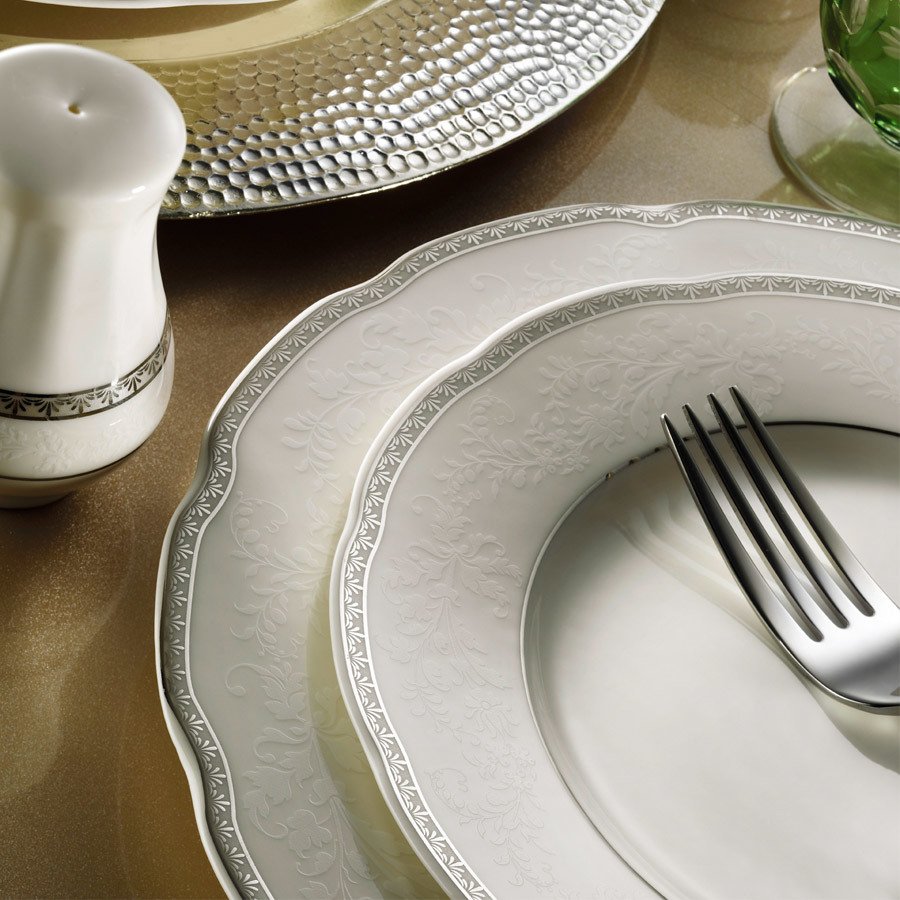 Kütahya Porselen Bone Olympos 53 Parça 9824 Desenli Yemek Takımı