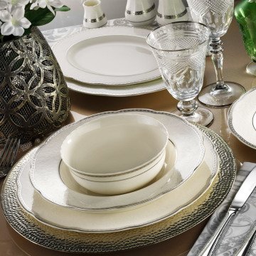 Kütahya Porselen Bone Olympos 53 Parça 9824 Desenli Yemek Takımı